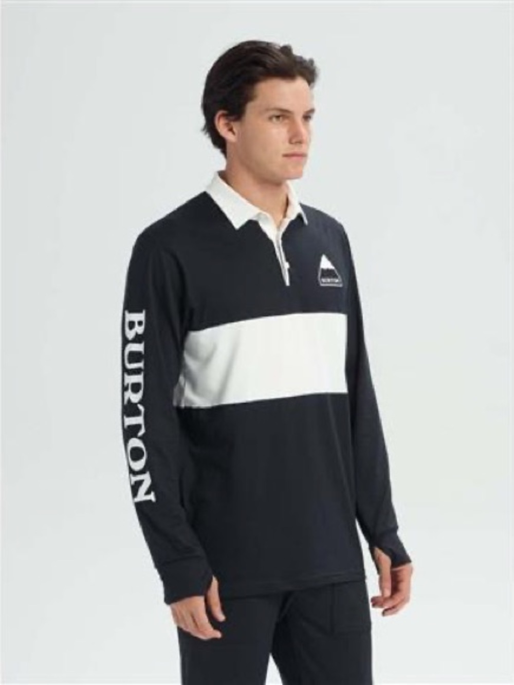 Burton Midweight Rugby Polo Shirt black white preppy fall activewear streetwear